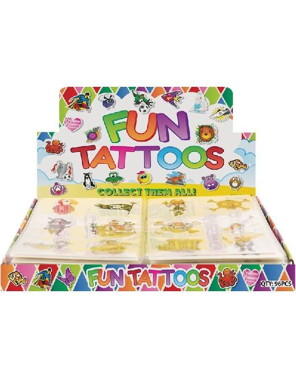 96 ark med 6 små pirattatueringar - hel kartong