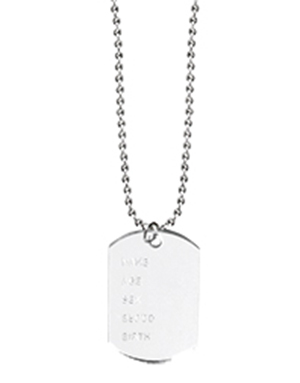 Militärsmycke med ID-tag