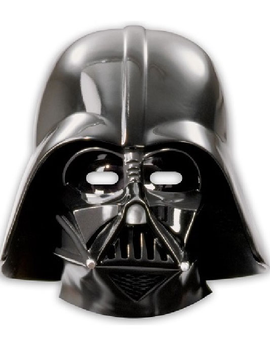 6 stk Dart Vader Pappmasker - Star Wars