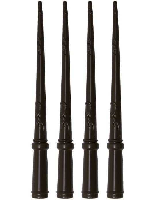 4 st Harry Potter Trollstavar med Utskärningar 23 cm - Licensierad
