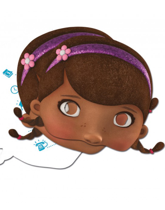4 stk Pappmasker och Inbjudningskort - Doc McStuffins