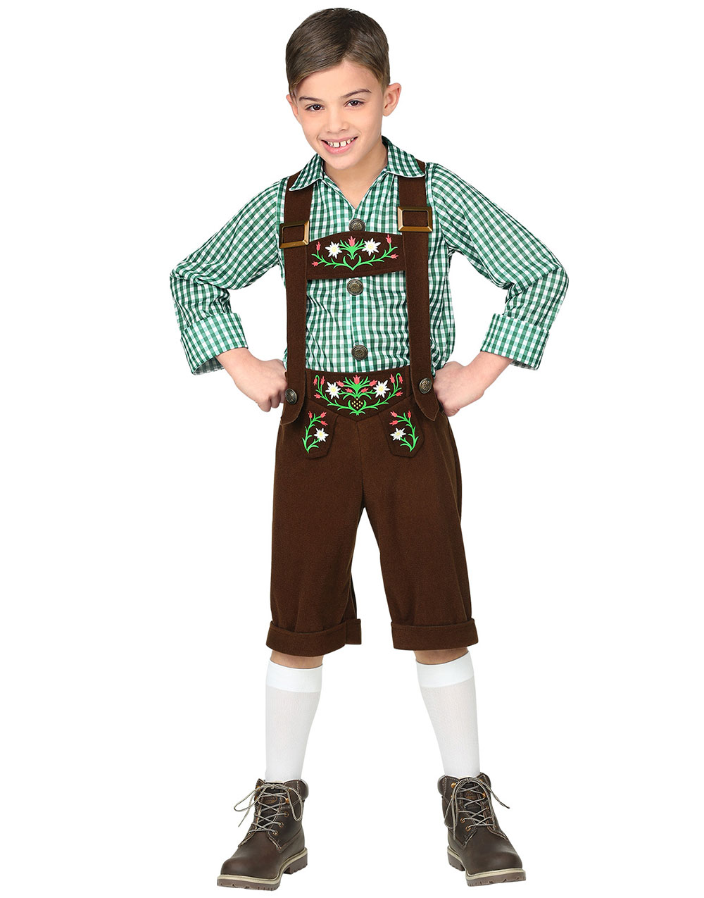 Grön och Brun Oktoberfestdräkt för Pojkar