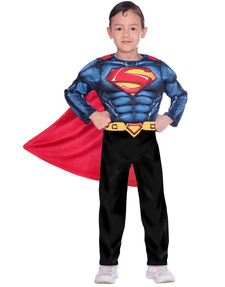 Muskulös Superman kostym för barn