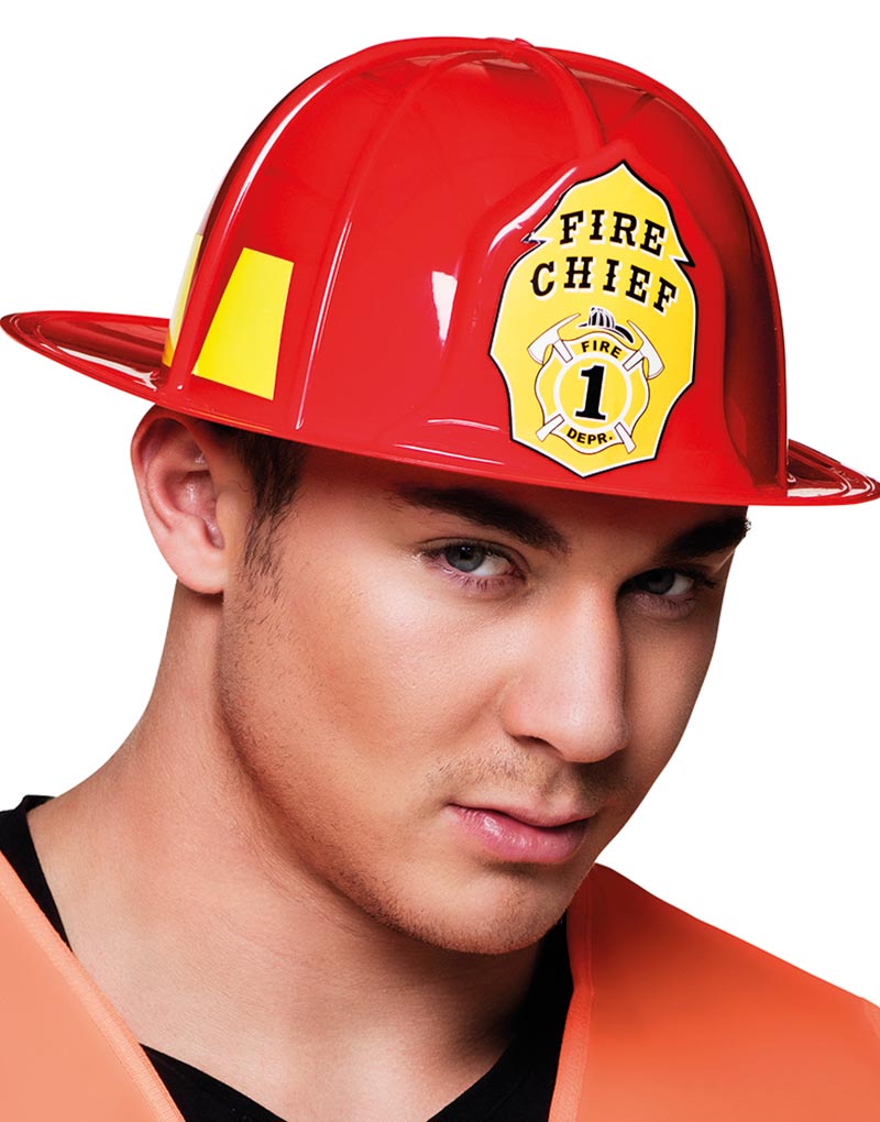 No. 1 Fire Depr. - Röd Brandmannahjälm