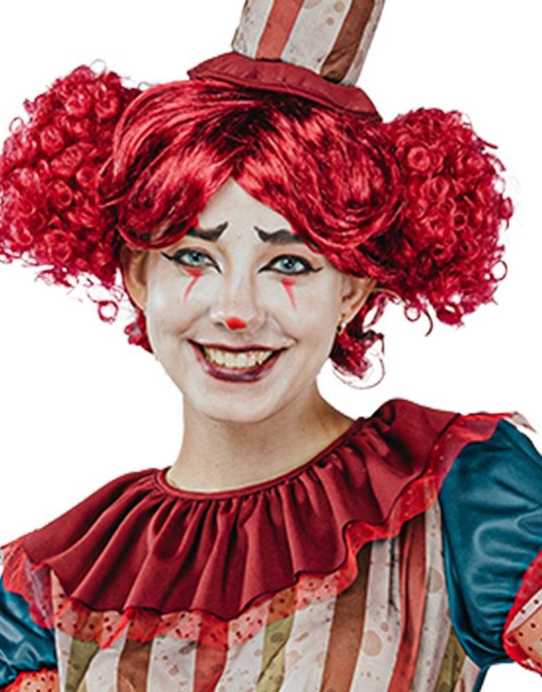 Röd Vintage Klovnperuk