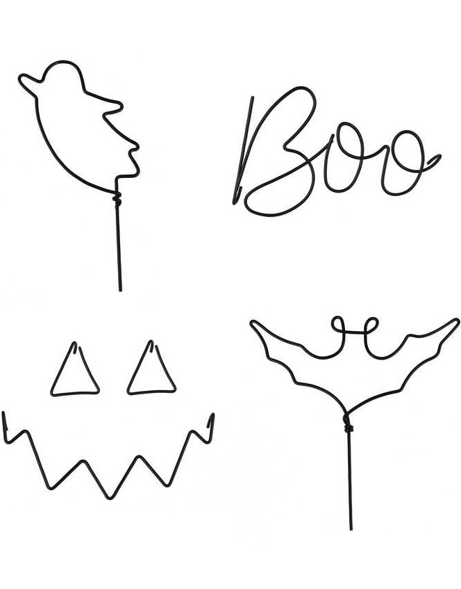 4 st Tråddekorationer till Pumpa - Pumpkin Spice