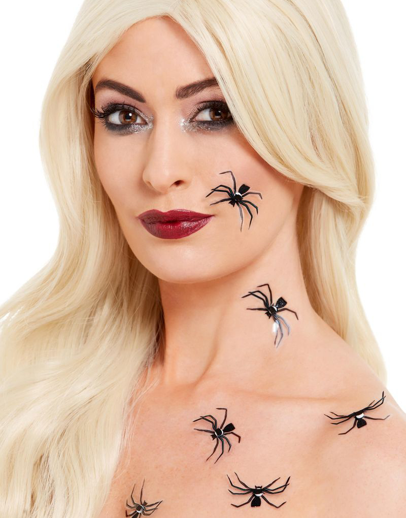 6 stk 3D Edderkopp-Klistermärken