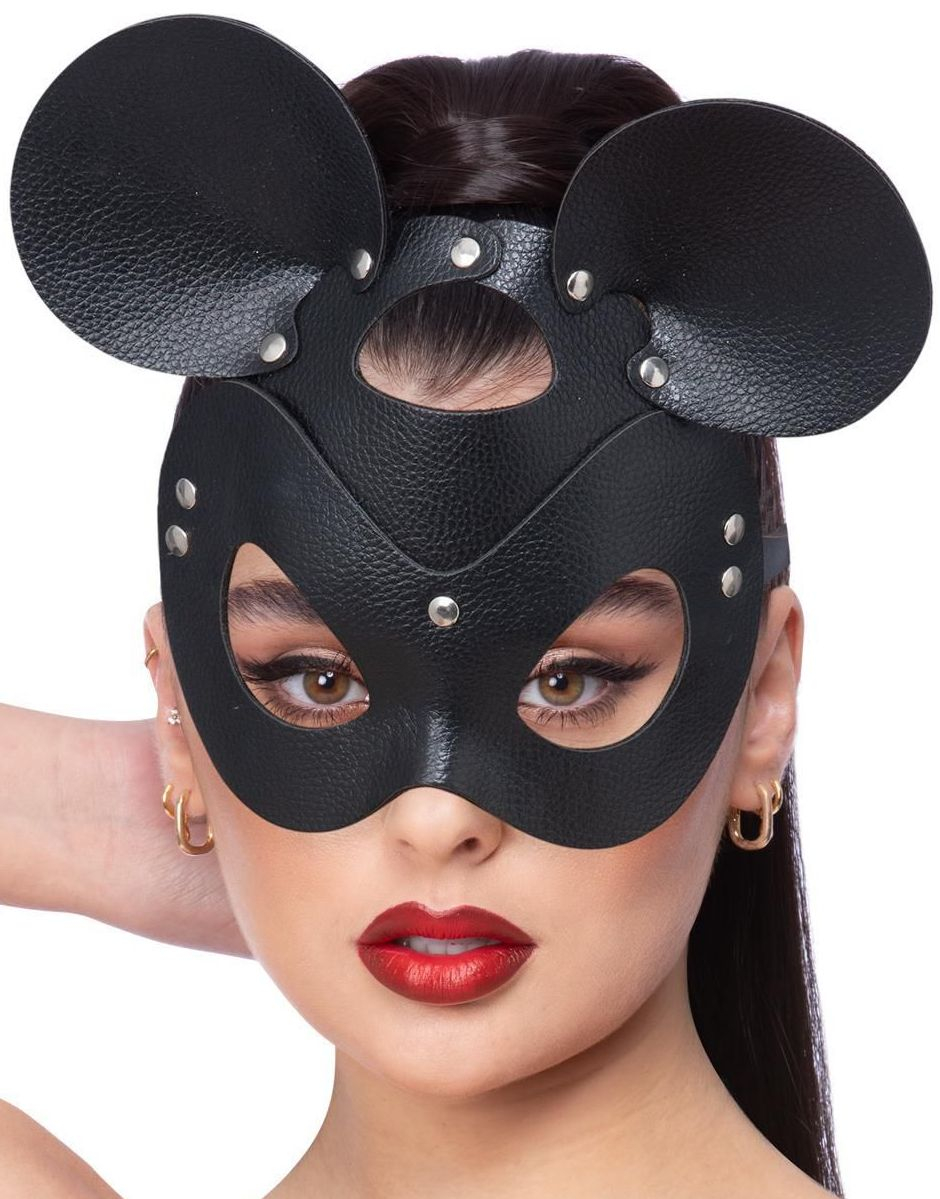 Förförisk svart musmask med dubbar