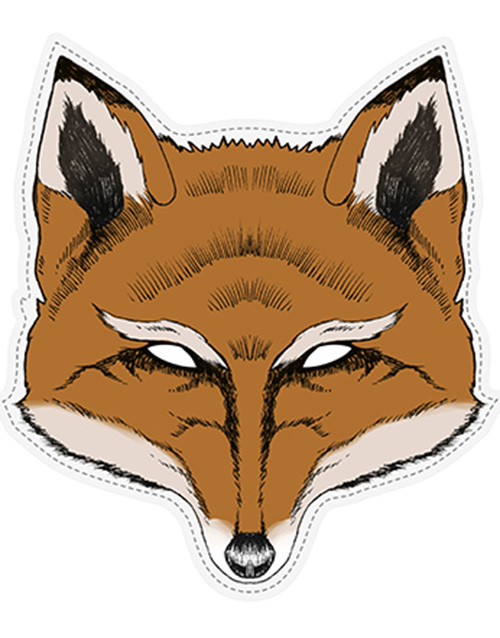 Woodland Fox - 26x28 cm Pappmask