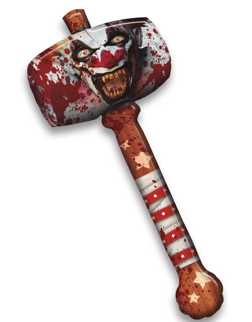 Uppblåsbar Bloody Hammer med clownmotiv 90 cm
