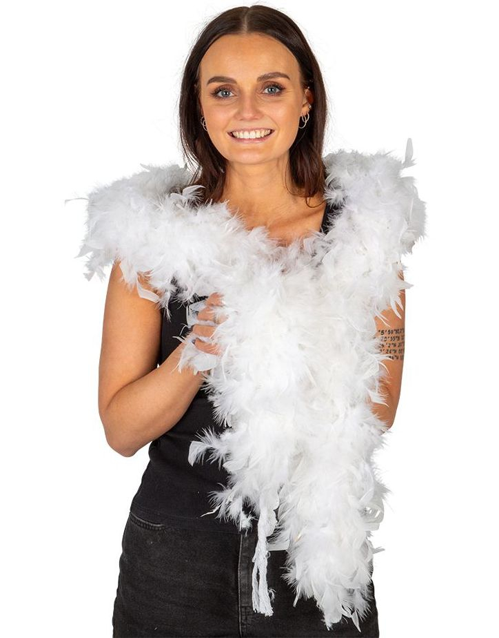 Fjäderboa Vit 150 cm