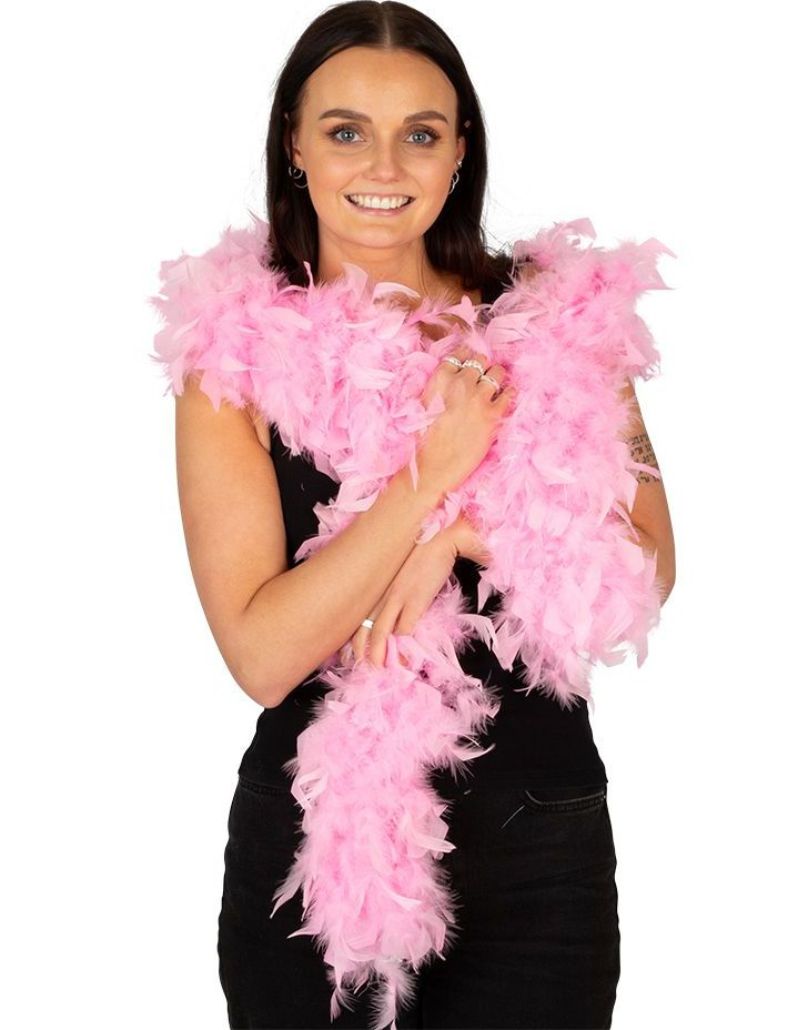 Fjäderboa Rosa 150 cm