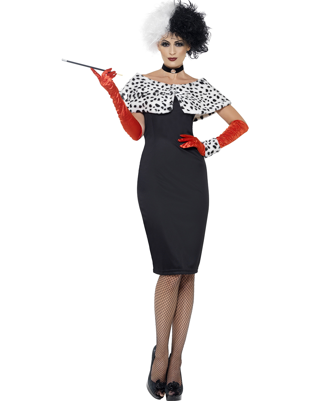 Cruella de Vil inspirerad Dräkt 5 Delar