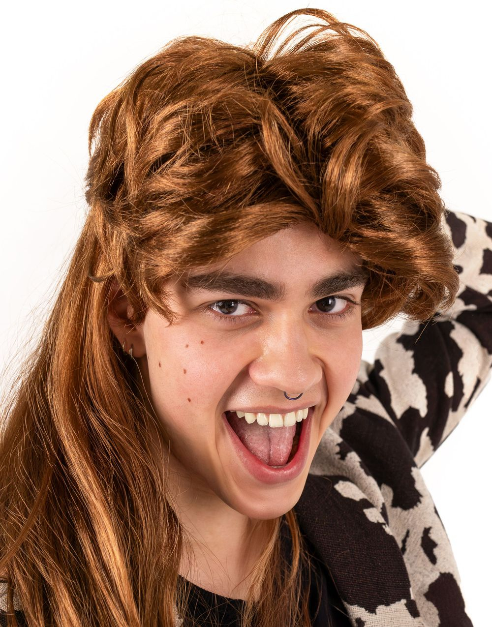 80s Ginger Hockeyfrisyr Parykk