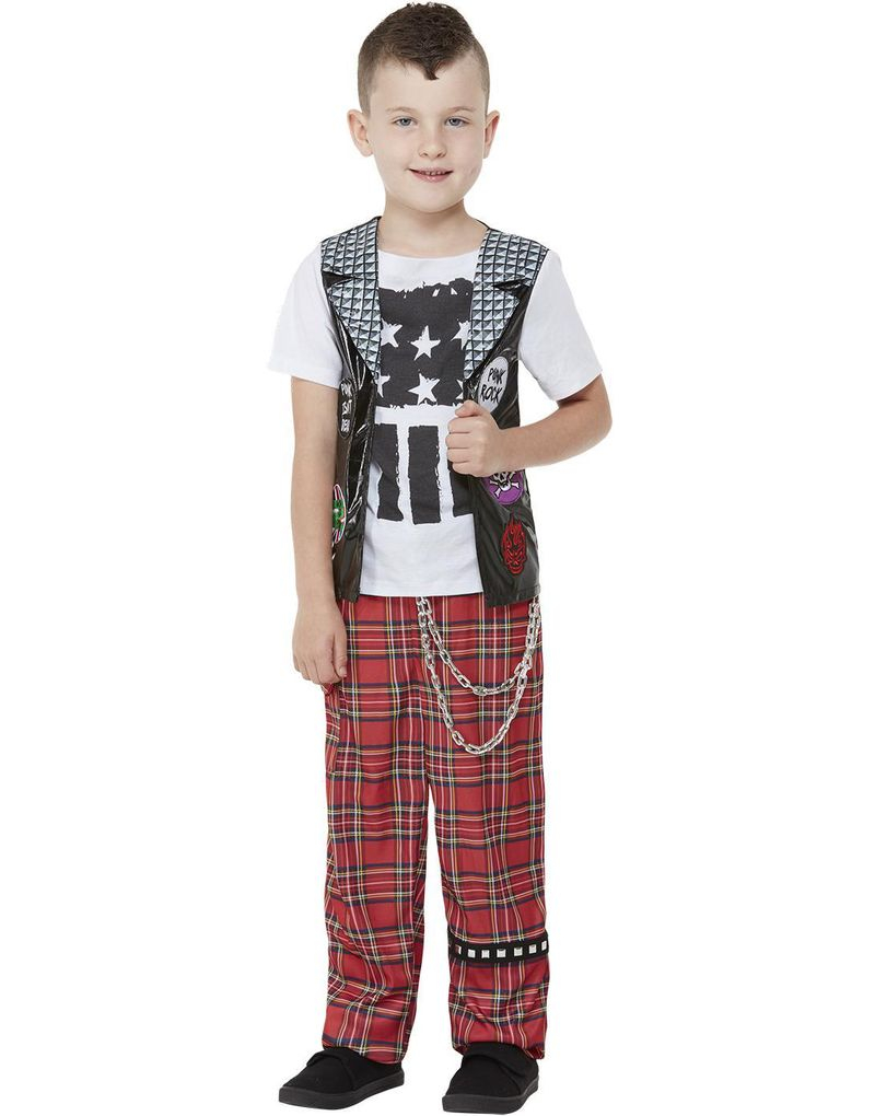 Punk Rocker Dräkt till Pojke 2 Delar