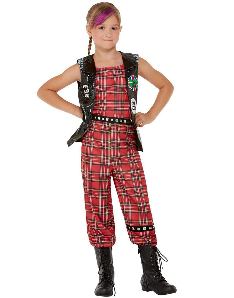 Punk Rocker Dräkt till Flicka 2 Delar