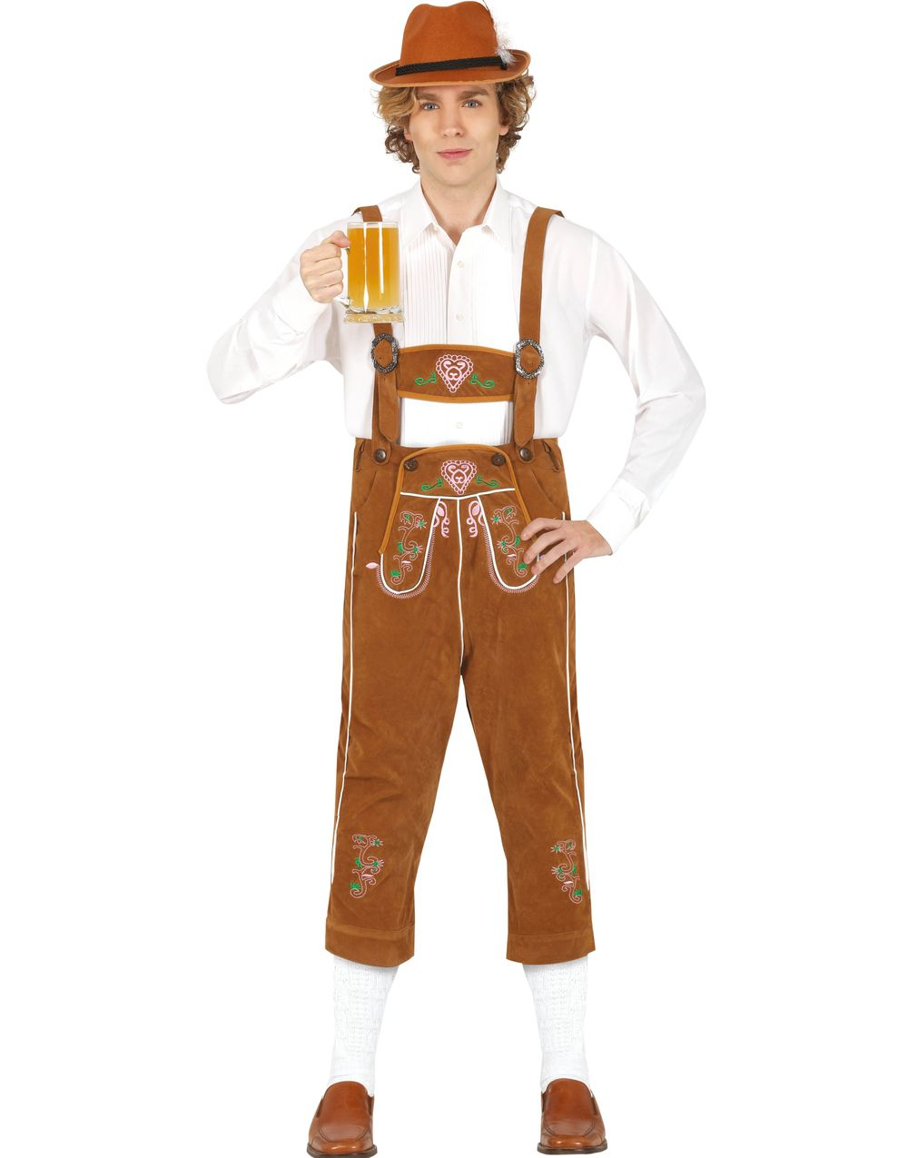 Brun Oktoberfest-dräkt för män