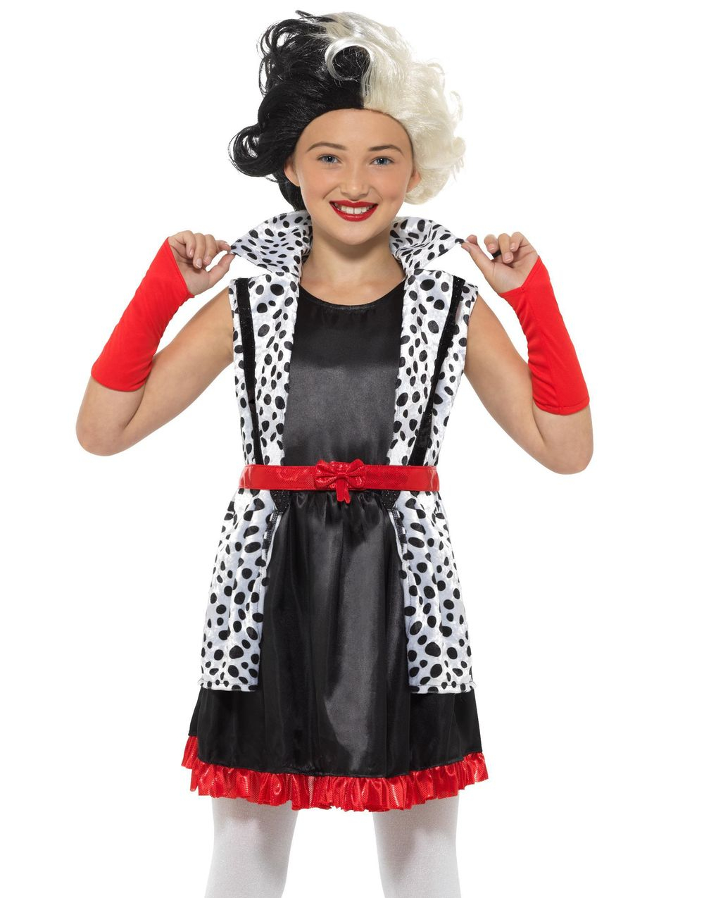 Cruella de Vill Inspirerad kostym för barn