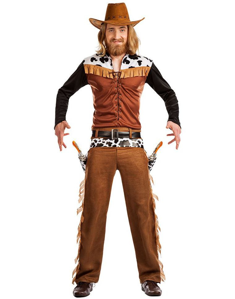 Brun Cowboy - Maskeraddräkt till Man
