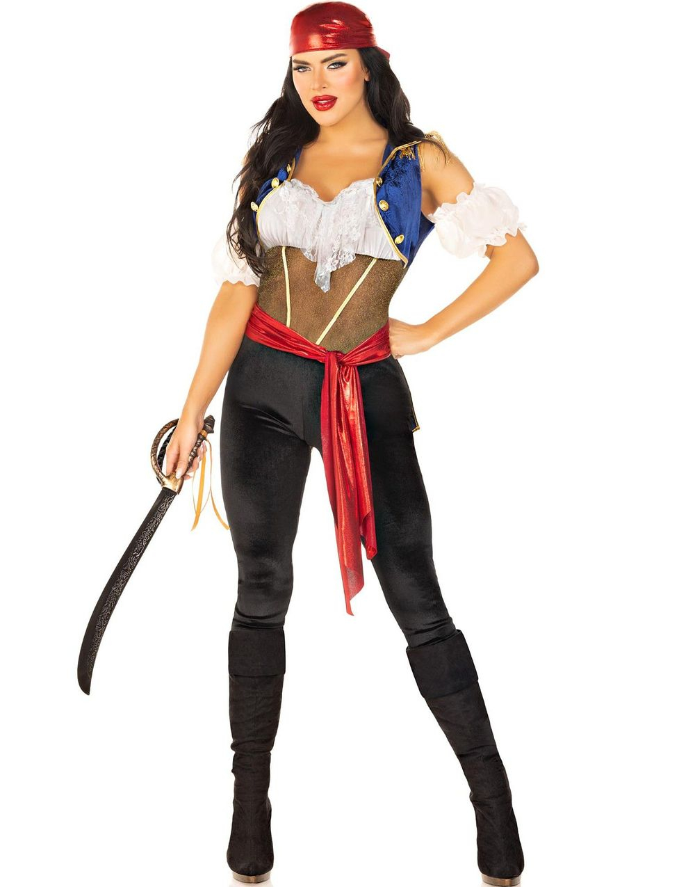Skönheten på de 7 Haven Piratdräkt till Dam