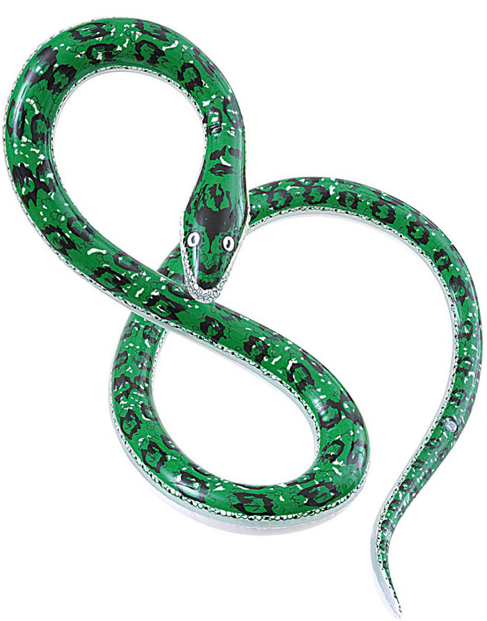 Uppblåsbar Grön Orm - Dekoration/Maskeradtillbehör 152 cm