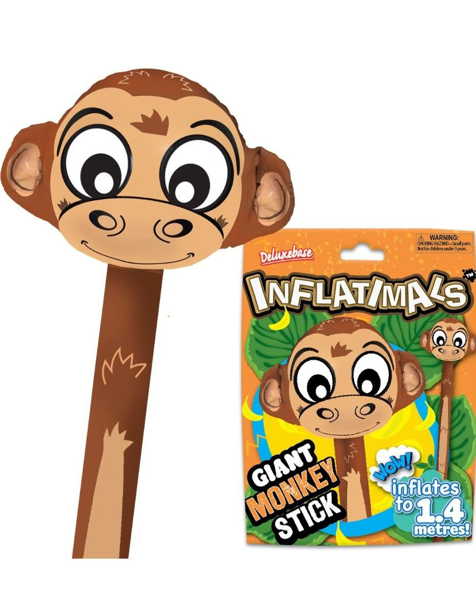 Inflatimals Apa - Stor Uppblåsbar Apa på Pinne 1,4 Meter