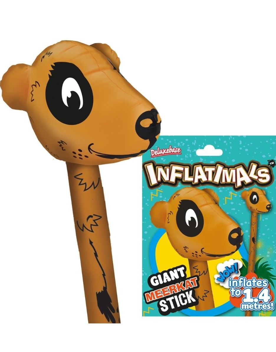 Inflatimals Meerkat - Stor Uppblåsbar Surikat på Pinne 1,4 Meter