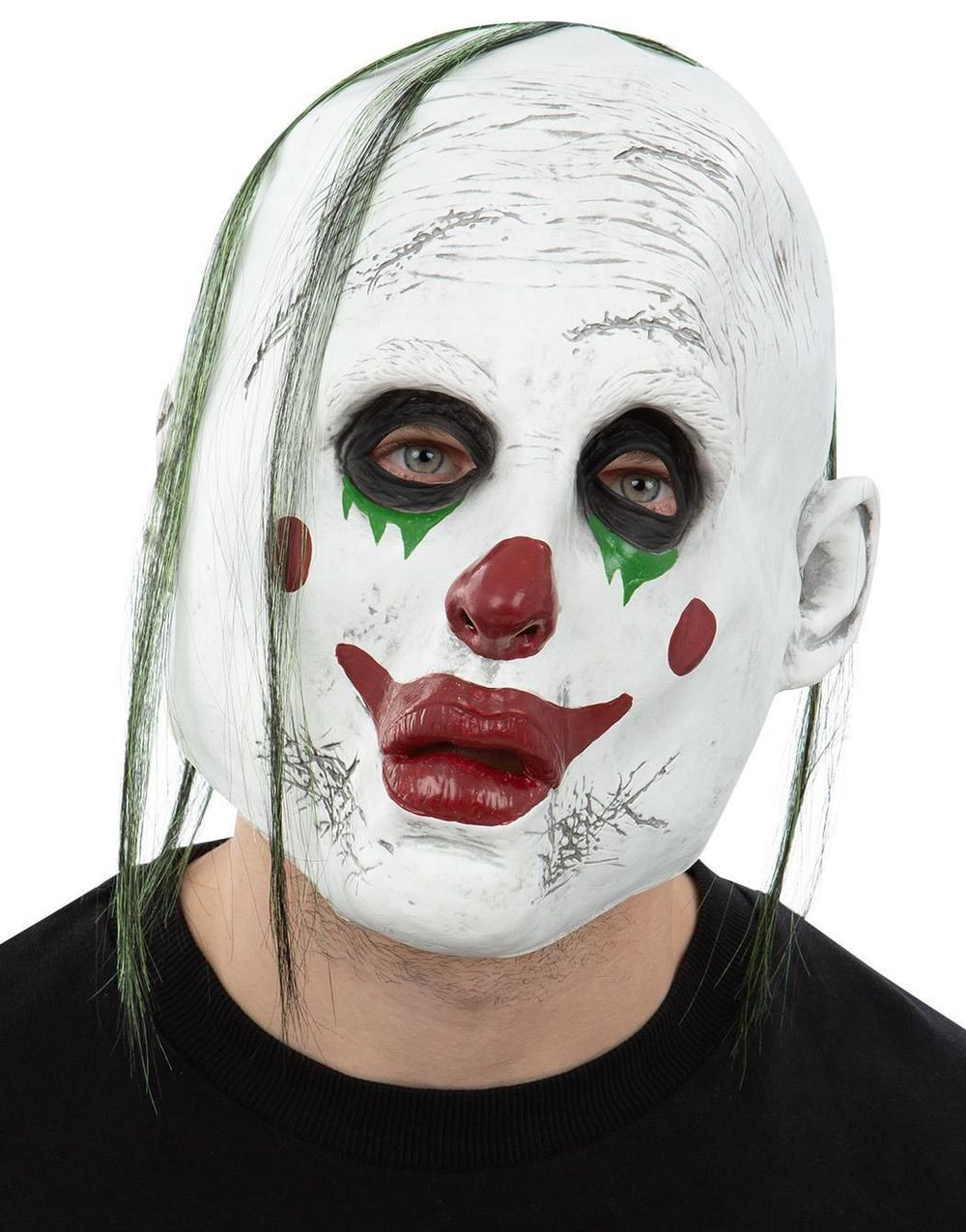 Trist Clown - Latexmask Med Hår