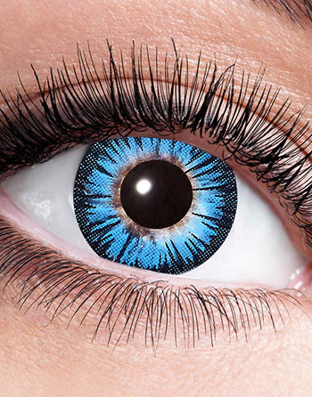 Blå Big Eyes Linser