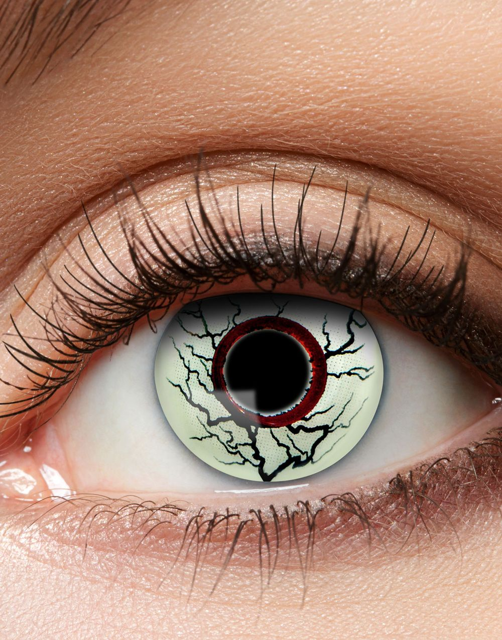 Cracked Eye med Blood Ring Crazy linser