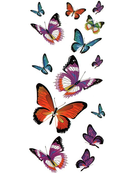 Butterflies - 14 st Tatueringar