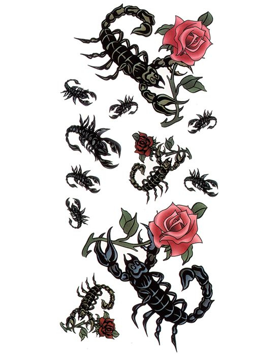 Scorpion Roses - 11 st Tatueringar