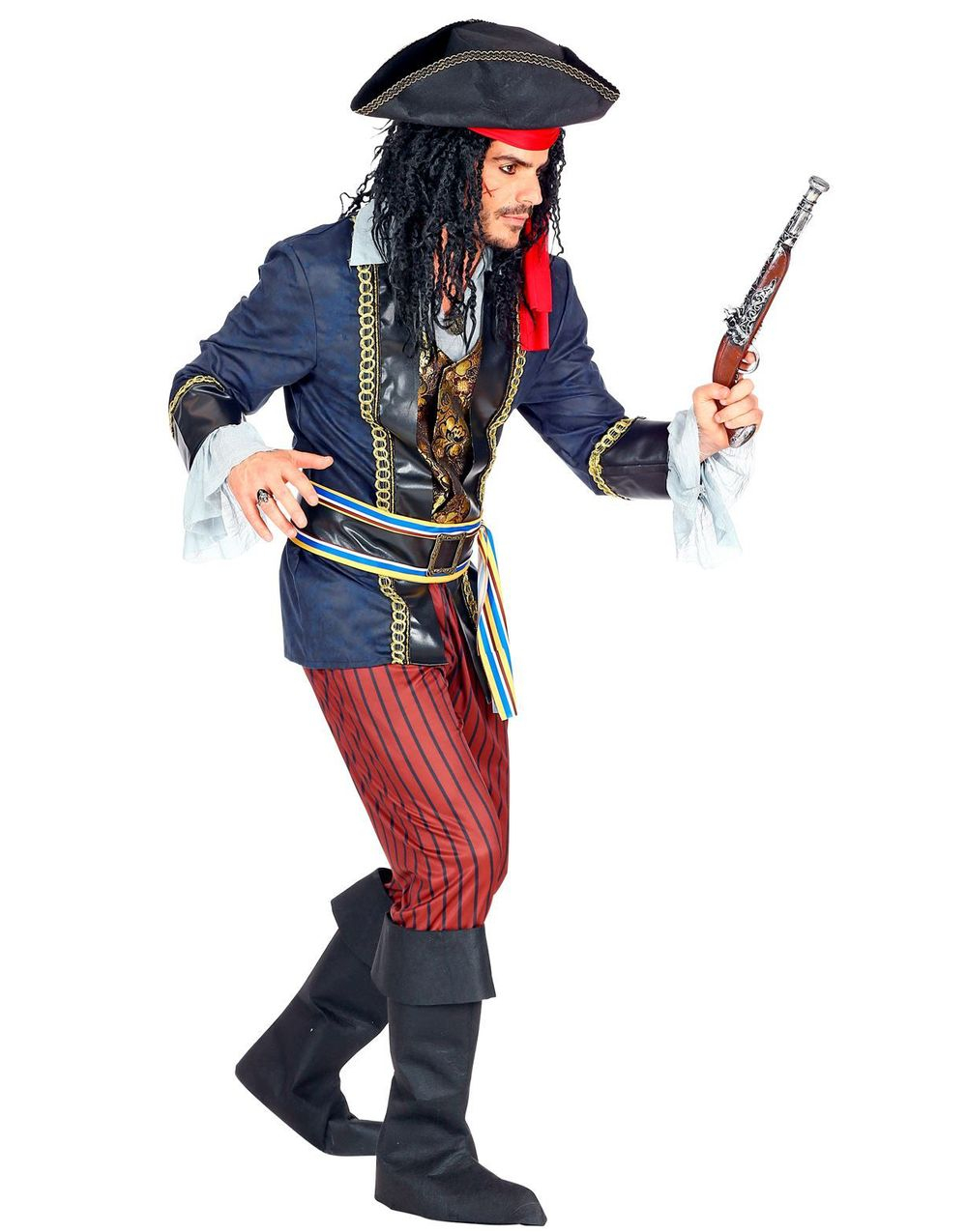 Komplett Pirat Kapten Herrkostym
