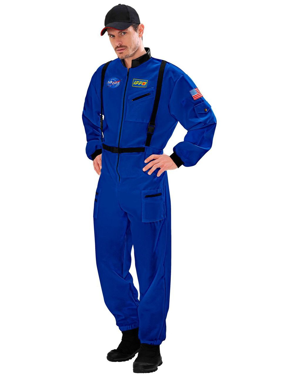 Blå Astronaut Herrkostym
