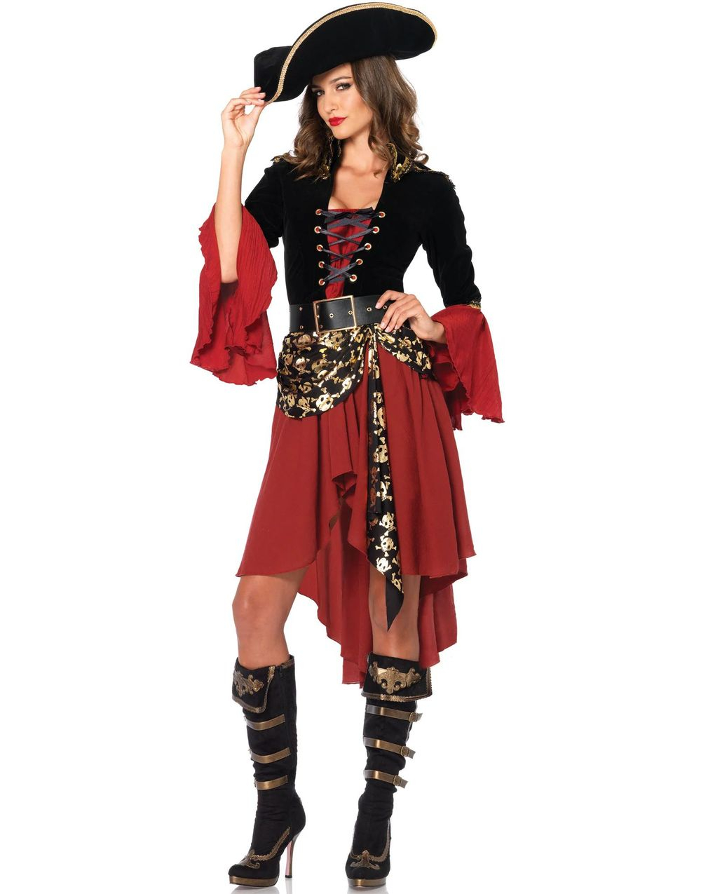 Cruel Seas Captain - Stilig Piratdräkt till Dam