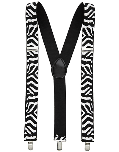 Zebramönstrade Hängslen i Svart och Vitt