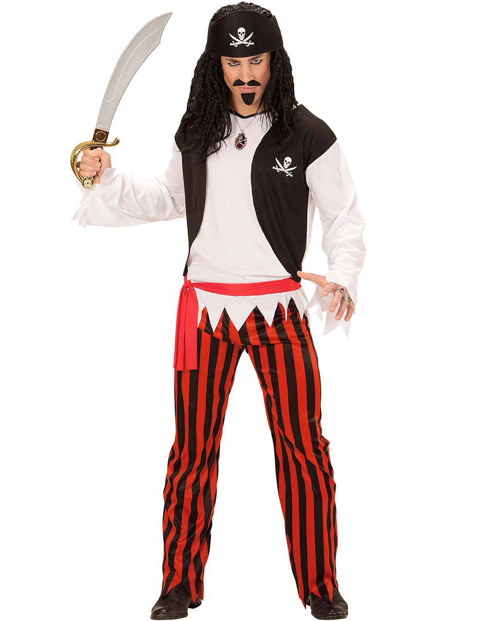 Piratdräkt till Man 4 Delar