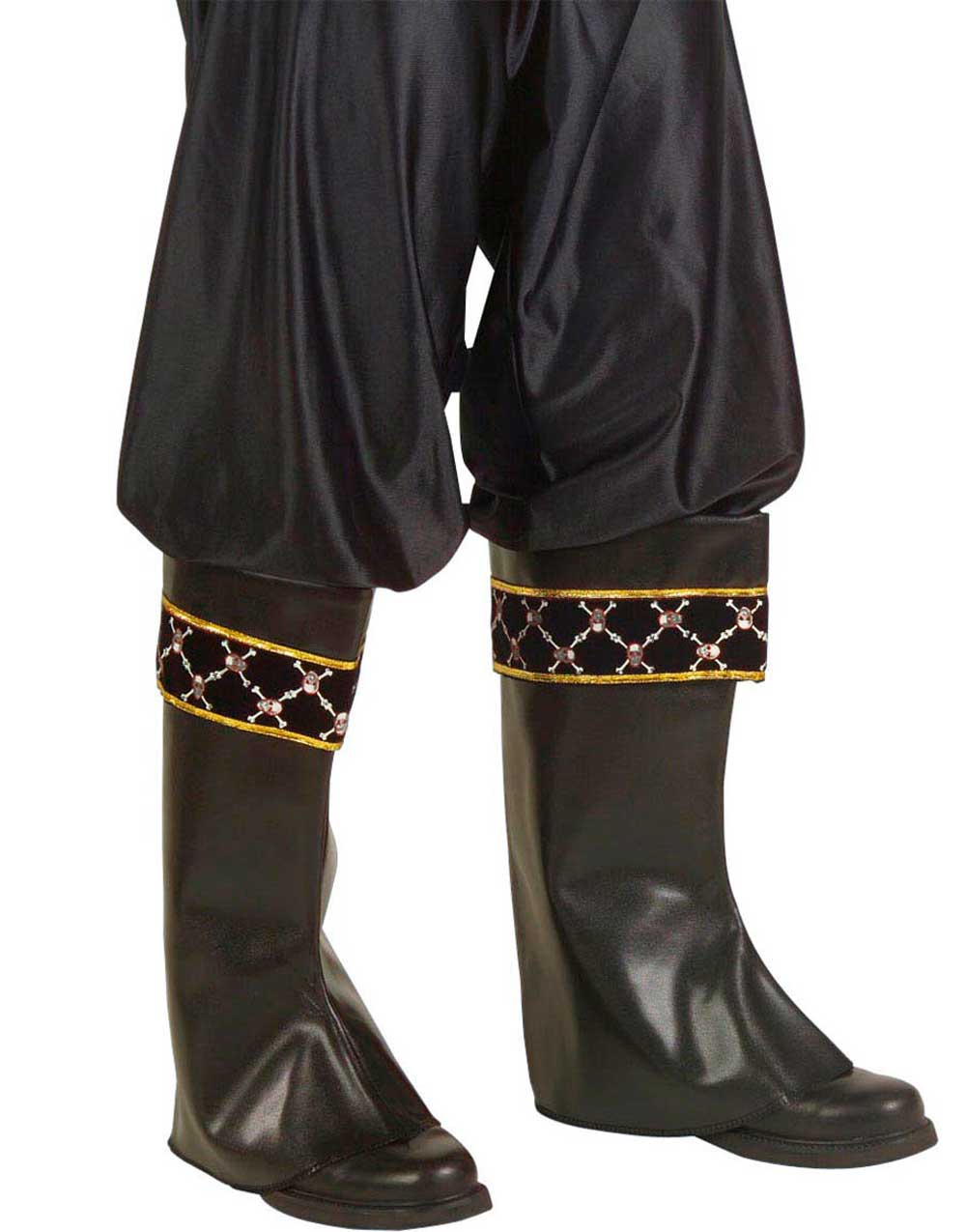 Skoöverdrag i skinnimitation till piratkostym