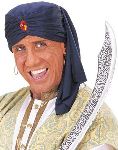 Ali Baba - turban med röd pärla