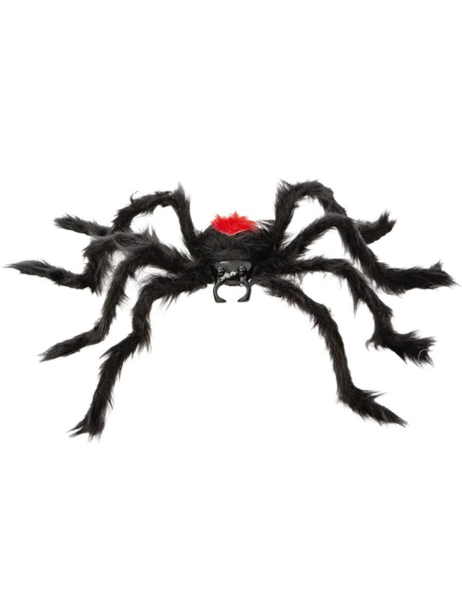 Svart Änka Spindel Dekoration 75 cm