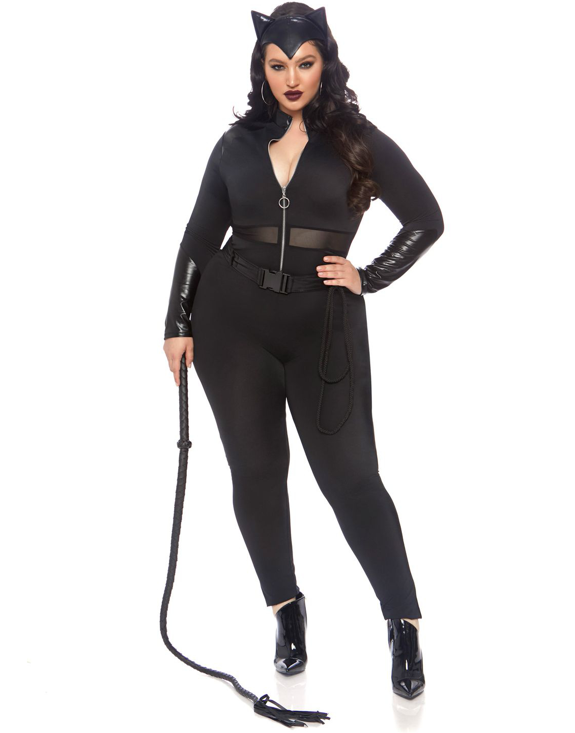 Catwoman Inspirerad Dräkt 3 Delar