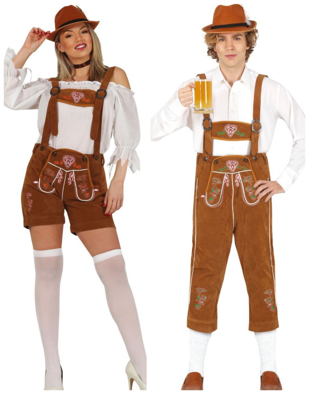 Pardräkt - Brunt Oktoberfestdräkt