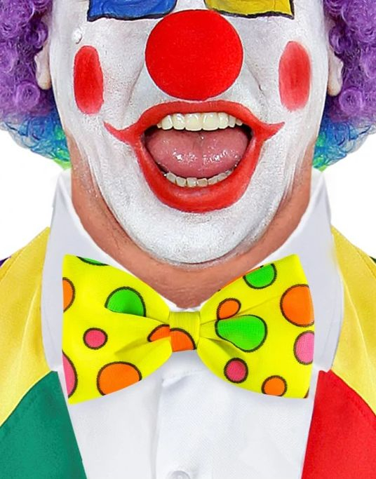 Polka Dot Multicolor Clown Bow kostymtillbehör